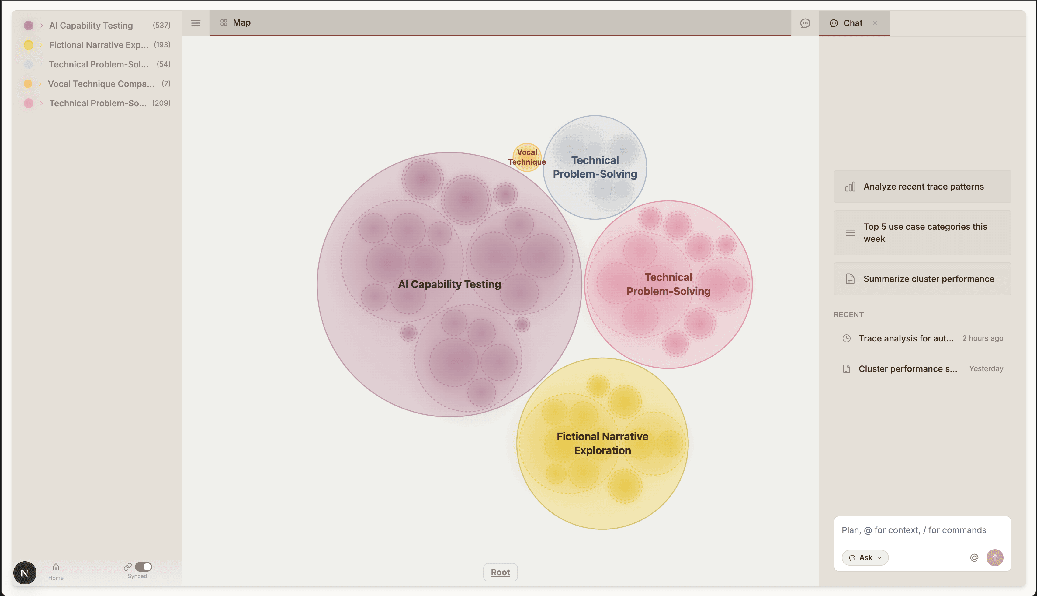 Pebl product interface